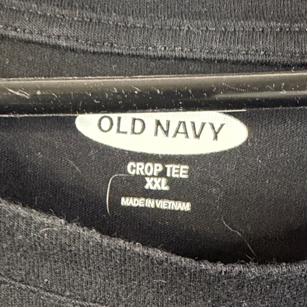 Old Navy Black Short Sleeve Crop Tee Size XXL #10 🏷️ - Picture 2 of 6